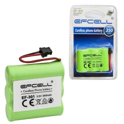 Efcell ef-301 şarjlı telsiz telefon pili 3.6 volt 350 mah ni-mh