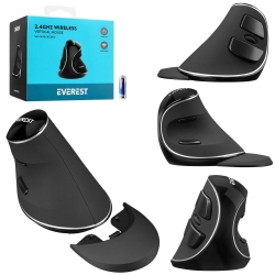 Everest sm-g618 exceed kablosuz mouse 125hz 1600 dpi dikey ergonomik 6 tuşlu