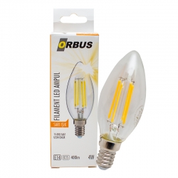 Orbus orb-bc3 filament bulb b35 e14 4 watt 400 lümen sari led ampül