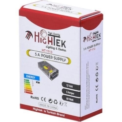 HİGHTEK  KALIN KASA TRAFO 12V 5AMPER  - 60W 