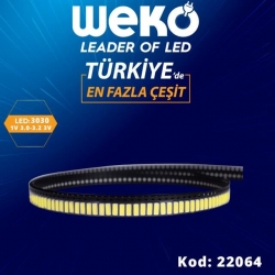 1 Volt 3.0 - 3.2 3030 SMD 10000 - 15000  (Büyük Artı Küçük Eksi) 3 Volt Led Bar Ledleri