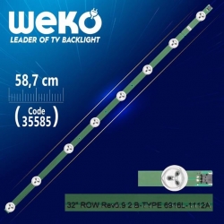 32' ROW REV0.9 2 B-TYPE 6916L-1112A - 8 Ledli 58.7 Cm - WK-1098 Led Tv Bar