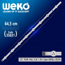 32 row rev 0.6 1 b-type - 6916l-1031a - 9 ledli 64.5 cm - (wk-1293)