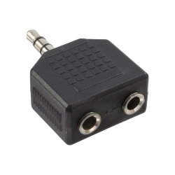 3.5 mm stereo erkek/3.5 mm 2 dişi çevirici jack