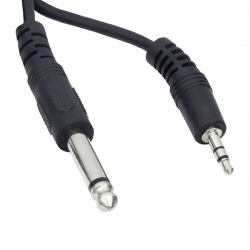 3.5 mm stereo erkek / 6.3 mm mono erkek 1,5 metre kablo (ara kablo)