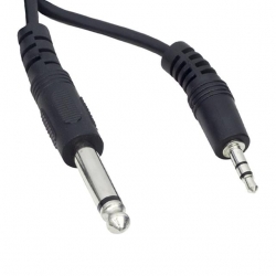 3.5 Mm Stereo Erkek-6.3 Mm Mono Erkek 1 Metre Ara Kablo