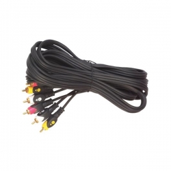 3 rca + 3 rca 5 metre kalin kablo elektromer