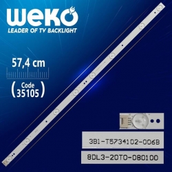 3BL-T5734102-005B - 8DL3-20T0-080100 - DY-01 - 57.4 Cm 8 Ledli - WK-474 Led Tv Bar