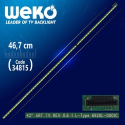 42 Art Tv Rev 0.6 1 L-Type 6920L-0001C - 46.7 Cm 54 Ledli - (Wk-378) Renk Ton Farklı