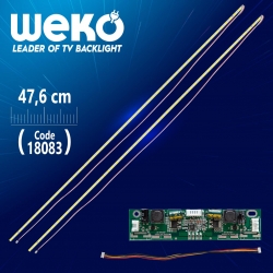 43 universal e-led 51 ledli (7020) 476mm 360-450ma 51-54v çift led+sürücü+kablo takim (wk-1370)