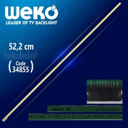 47' ART TV REV 0.6 2 L-TYPE 6920L-0001C -  52.2 Cm 63 Ledli - WK-721 Led Tv Bar