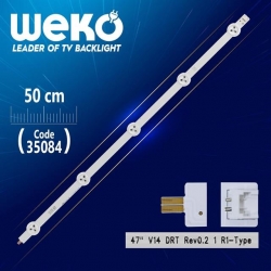 47'  V14 DRT REV0.2 1 R1 - TYPE - ( 50 Cm ) - 5 Ledli - ( WK-841 ) Tv Led Bar