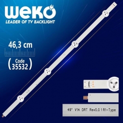 49' V14 DRT REV0.0 1 R1-TYPE - 46.3 Cm 4 Ledli - WK-1065 Led Tv Bar
