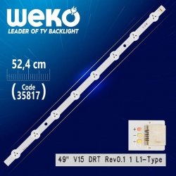 49' V15 DRT REV0.1 1 L1-TYPE - 52.4 Cm 8 Ledli - WK-1280 Led Tv Bar