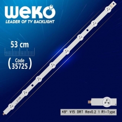 49' V15 DRT REV0.2 1 R1-TYPE - 53 Cm 8 Ledli - WK-1195 Led Tv Bar