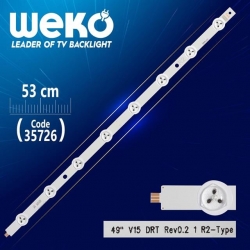 49' V15 DRT REV0.2 1 R2-TYPE - 53 Cm 8 Ledli - WK-1196 Led Tv Bar