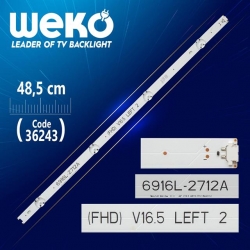 49' V16.5 ART3 2712 REV0.02  6916L-2712 - ( 4 LEDLİ ) - 48.5 CM - Tv Led Bar