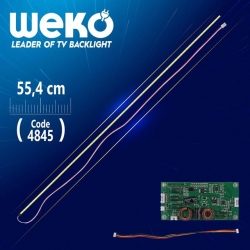 50' Universal E-Led 63 Ledli (7020) 554Mm 360-450Ma 63-66V Çift Led+Sürücü+Kablo Takım (Wk-1371)