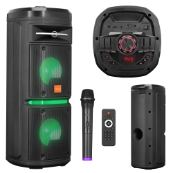 Aktif seyyar anfi uhf el mikrofonlu 2x20cm 30w bt/usb/sd/aux/fm ledli mikado md-230kp