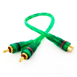 Anfi y kablo 2 erkek 1 dişi 30cm silikon yeşil viper