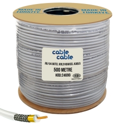 Anten kablosu rg6/u4 1.02mm 80tel gold 500mt cablecable