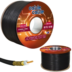 Anten kablosu rg6/u4 1.02mm 80tel gold bakir alaşim 100mt siyah cablecable