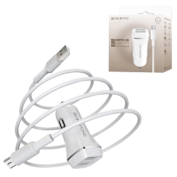 Araç şarj adaptör micro 2.4a 2xusb beyaz borofone joyroad-bz2