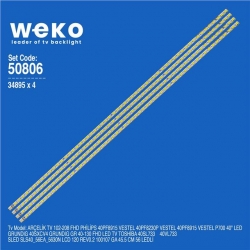 Arçelik Tv 102-208 FHD 40' İnç 4 Adet Tv Led Bar