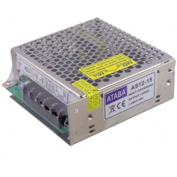 Ataba as12-15 12 volt - 1.25 amper metal kasa adaptör