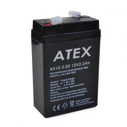 Atex 12 volt - 2.2 amper dik kare akü (70 x 46 x 101 mm)