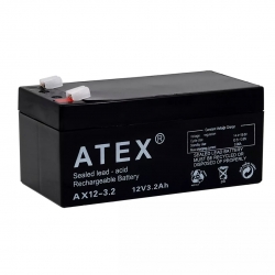 Atex ax12-3.2 12 volt - 3.2 amper akü (13.4x6.7x6.1cm)