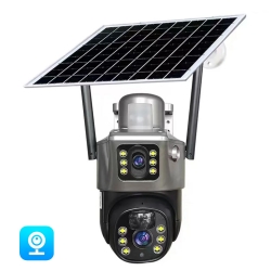 Avenir av-m12 solar smart güvenlik kamerası 4g sim 4mp 2 kameralı wi-fi ptz renkli gece görüş harekete duyarlı