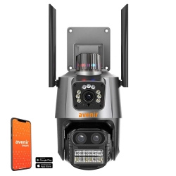 Avenir av-m21 smart güvenlik kamerası 3 kameralı 3+3+3mp 8x zoom onvif wi-fi ptz renkli gece görüş dış mekan