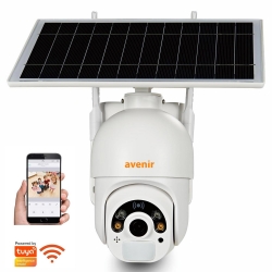 Avenir av-s260 solar smart güvenlik kamerası 2mp 3.6mm wi-fi ptz renkli gece görüş dış mekan