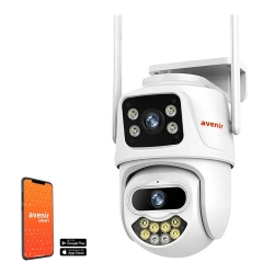 Avenir av-s306 smart güvenlik kamerası 3mp 2 kameralı wi-fi ptz renkli gece görüş dış mekan