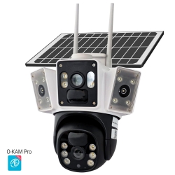 Avenir av-s428 solar smart güvenlik kamerası 4g sim 2 kameralı 3+3mp 3 ekranlı wi-fi ptz renkli gece görüş dış mekan