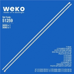 Beko B55-LEP-6WV B55-LEP-6B 55' 2 Adet Tv Led Bar
