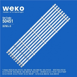 Beko B55L 8840 5B 55'' İnç 9 Adet Tv Led Bar