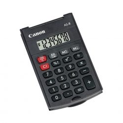 Canon as-8 siyah 8 haneli kapakli cep tipi hesap makinesi