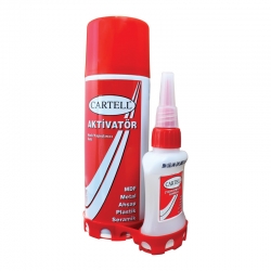 Cartell 200 ml aktivatörlü hizli yapiştirici seti