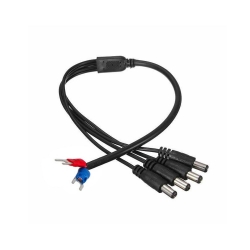 Cctv power kablo dörtlü 5.5x2.5mm pabuçlu s-link sl-dc610