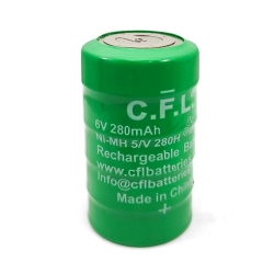 Cfl şarjlı gırtlak buton pili 6 volt 280 mah ni-mh