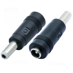 Dc 2.1 mm dişi/2.5 mm erkek çevirici adaptör jack fiş