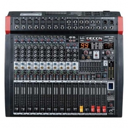 Decon DMP-12P Usb-Bluetooth 8 Kanal Mono / 2 Kanal Stereo 2X650w 12 Kanal Power Mixer