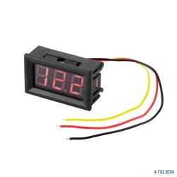 Dijital voltmetre ölçer 0-100v 3pin kirmizi led