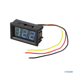 Dijital voltmetre ölçer 0-100v 3pin mavi led