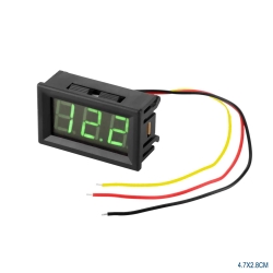 Dijital voltmetre ölçer 0-100v 3pin yeşil led