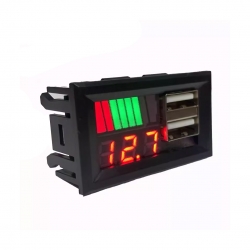 Dijital voltmetre usb çikişli akü göstergeli dc 12v (ic278c)