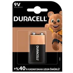 Duracell 9 volt alkalin pil (tekli)