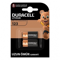 Duracell CR123 / CR123A / CR17345 3 Volt Lityum Pil (2'Li Paket)